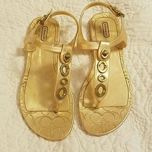 Coach Gold sandals